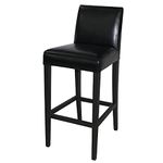 Bolero Faux Leather High Bar Stool 1030X440X540mm Black Kitchen Breakfast Swivel