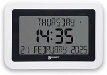 Geemarc Dementia Clock - The Easy-to-read & Self-setting Viso - Ideal for Seniors and People Living with Alzheimer's - Battery Operated - No Backlight - UK Version (Viso 10)