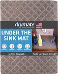 Drymate Premium Under Sink Mat, Waterproof Cabinet Protection Mats for Kitchen & Bathroom, Absorbent Shelf Liners, Slip-Resistant, Non-Adhesive, Machine Washable (USA Made)(24”x29”)(Taupe)