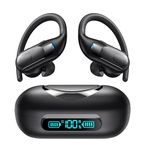 XINSRE Wireless Earbuds Bluetooth 5.3 Headphones, 130Hrs Playtime Wireless Charging Ear Buds IPX7 Waterproof Earphones Over-Ear Headset with Earhooks LED Power Display for Sports Running Working