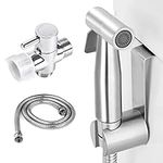 Bidet Sprayer for Toilet,Guamar Handheld Bidet Toilet Sprayer Set with Bathroom Hose, Stainless Steel Cloth Diaper Sprayer Jet Spray for Muslim Shower,Toilet Cleaning,Personal Hygiene,Easy to Install