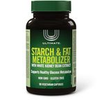 Ultimate Starch & Fat Metabolizer, 90 Vegetarian Capsules, White Kidney Bean Extract, Green Tea Extract, Chromium, Gymnema Extract, BioPerine, Supports Healthy Glucose Metabolism, Proudly Canadian