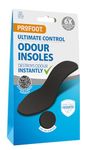 Profoot Ultimate Control Odour Insoles - Destroys Odour Instantly - Absorbs Perspiration for All-Day Freshness - Soft Cushioning for Extra Comfort - Washable and Reusable