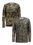 Realtree Men's 2 Pack Long Sleeve Performance Tees, Realtree Edge/Original, Medium