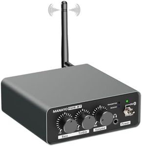 MANAYO PM6BT Bluetooth Phono Preamp for Turntables,Turntable Preamplifier for Home with Wireless Transmitter/Receiver, Adjustable Volume/Bass/Treble EQ, Headphone Output, MM Phonostage for Vinyl