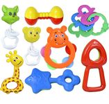 Royal Hub Rattles and Teether for Babies, Pack of 7 Pcs - Colourful Lovely Attractive Rattles and Teether for Babies, Toddlers & Children,Plastic,Multi Color