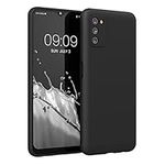 kwmobile Case Compatible with Samsung Galaxy A03s Case - Soft Slim Protective TPU Silicone Cover - Black Matte