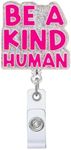 Badge Reel Holder Retractable for Nurse Nursing Name Tag Card, BE A King Human Badge Holder Alligator Clip for Medical Assistant Nursing Student Doctor Office