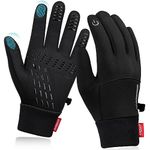 coskefy Winter Gloves, Thermal Touch Screen Gloves Running Gloves Cycling Gloves Warm Liners for Men Women Walking Riding