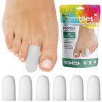 ZenToes Gel Toe Cap and Protector - Pack of 6 Protect Ingrown Toenails, Blisters, Missing Toenails