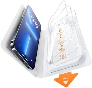 SMARTDEVIL 3 Pack Screen Protector for iPhone 13/13 Pro/14, Bubble-and-Dust-Free Box, HD Tempered Glass, Military Grade Shatterproof & Ultra Durable, Easy Installation