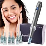 Dr. Pen Ultima M8 Microneedling Pen Professional Kit - Authentic Multi-function Wireless Derma Beauty Pen - Trusty Skin Care Tool Kit for Fast Results - 0.25mm 16pins х2 + 36pins х2 + Round Nano x2