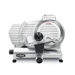 KWS MS-10NS Premium Commercial 320w Electric Meat Slicer 10-Inch Stainless Steel Blade, Deli Meat Frozen Meat Cheese Food Slicer Low Noise Commercial and Home Use [ ETL, NSF Certified ]