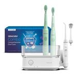 ORACURA® Daily Care Combo Water Flosser® OC450 White & SB100 Sonic Lite Battery Operated Electric Toothbrush & SB200 Sonic Lite Electric Rechargeable Toothbrush Green