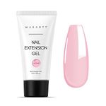 Makartt Poly Nail Gel, Nail Extension Gel 50ML, Builder Gel Nail Extension White Pink Nude Clear Rosy Gel for Technician Starter DIY Salon Design