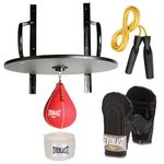 Everlast Speed Bag Kit, Includes Wooden Platform, Swivel, Speed Bag, Jump Rope, Hand Wraps & Bag Gloves