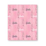 Barbie Official Licenced Fleece Blanket | Pink Fashion Pose | Figures Bedroom Design | Warm Super Soft Feel Throw Comforter | Perfect for Home, Bedroom, Travel, Sleepovers & Camping