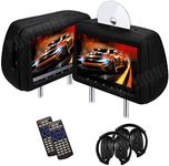 RoverOne 2 X 10.1'' Car Seat Headrest DVD Players, Touch Button 1080P Monitor with HDMI Port Supports USB SD AUX IR FM Headphones