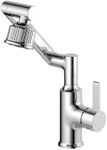 Lefton Rotatable Faucet with 5 Water Outlet Modes for Bathroom and Kitchen, Chrome, KF2205-1