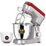 INALSA Stand Mixer With Dust Proof Splash Guard|1400W Copper Motor|5L Stainless Steel&Free 5L Bowl|10-Speed Control With Pulse|Full Metal Gear|Overheat Protection|Safety Lock|2Yr Warranty,Esperto 1400