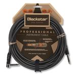 Blackstar Pro Series 3 m (10 ft) instrument cable ¼” straight connector to ¼” angled connector for bass/electric guitar/electroacoustic/keyboard/amplifier
