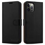 iCatchy for iPhone 12 Case/iPhone 12 Pro case Leather Wallet Book Flip Folio Stand View Case Compatible with iPhone 12 / iPhone 12 Pro (6.1'') Phone Cover (Black)