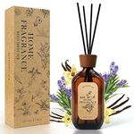 Reed Diffuser Set, Lavender & Vanilla Reed Diffuser Gift Set, Fragrance Diffuser Aromatherapy Reed Diffuser Sticks Bathroom Decor, 4.1 OZ