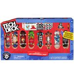 Tech Deck, 25th Anniversary 8-Pack Fingerboards with Exclusive Figure, Collectible and Customizable Mini Skateboards, Kids Toys for Ages 6 and up