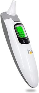 HealthSmart Talking Infrared Ear & Forehead Thermometer, No Probe Covers Needed, Visual Fever Alarm, Audio Readings in English & Spanish, Instant Scan