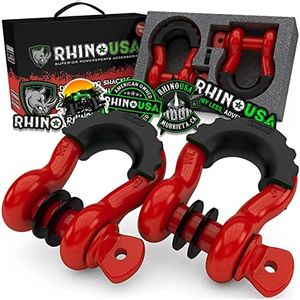 Rhino USA D Ring Shackles (2-Pack) - 41,850lb Break Strength