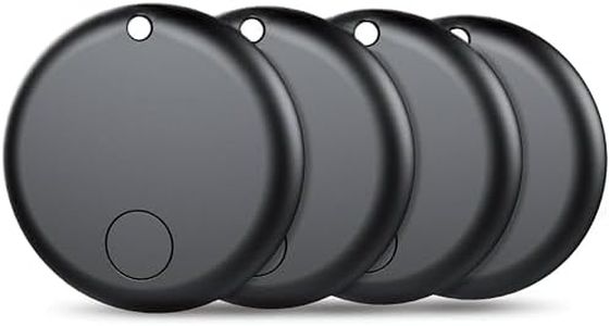 Air Tags Android Smart Tag,Traceur Bluetooth Compatible avec l'application Google « Find My Device » (Android Uniquement) pour clés,Bagages, Sacs à Dos,Sacs à Main et Autres Objets (Noir, Pack de 4)