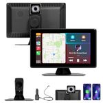 Lifelong Carplay Android Display Screen for Car | 9-Inch IPS Touch Screen with Dashcam | Wireless iOS & Android | Driveplay Infotainment System with Voice Control & BT | Mirror Link for All Vehicles