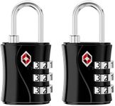 AMIR TSA Approved Locks, 3-Digit Security Padlock, Luggage Locks TSA Approved, Set Your Own Combination Luggage Lock for Travel, Baggage, Suitcases & Backpacks