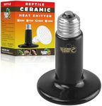 LUCKY HERP Ceramic Heat Lamp Bulb，Ceramic Heat Lamp for Reptiles, Amphibian, Chicken, Dog