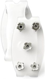 2026 New Universal Non-Slip Gripper Spikes, 5-Claw Ice Cleats for Shoes and Boots, Anti-Skid Snow Ice Grips Steel Nails Traction Cleats for Hiking Walking Climbing Fishing Mountaineering (3, White)