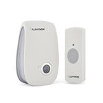 LLOYTRON® MIP System 3 Doorbell Kit with 32 Melody Plug-in Chime Receiver and Battery Operated Bell Push - 200m Wireless Range - Easy Set-up - Mains Powered Receiver - B7532WH - White