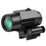 Feyachi M38 5X Red Dot Magnifier with Flip to Side Mount Rifle Scope, Focus Adjustment, Windage & Elevation Adjustable
