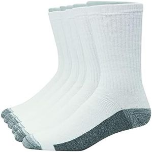Hanes Ultimate Homme Ultra Cushion FreshIQ Lot de 6 Paires de Chaussettes Anti-odeurs Blanc, Taille Unique
