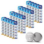 PKCELL CR2032 Battery 100 Pack 2032 Batteries CR 2032 Lithium Battery,5-Year Shelf, Long Lasting Power,Mercury-Free