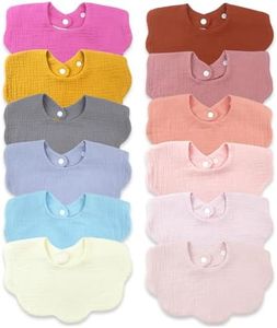 Baby Bibs Baby Drool Teething Bibs Cotton for Unisex Boys Girls Super Absorbent Soft Adjustable Multi-Use