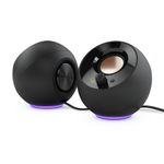 CREATIVE Pebble SE Minimalist 2.0 USB-C Powered PC Speakers with RGB Lighting​, 3.5 mm AUX-in, Up to 4.4W RMS Power for Computers and Laptops (Black)