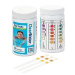 Clearwater Pool Water Testing Kit - Clear Water Pack of 2 x CH0043 Dip Tests 50 Strips for Chlorine Users Measures PH, Total Alkalinity with Topline Card. Pool Test Strips for Hot Tub, Swimming Pool