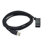 Washinglee USB PLC Programming Cable for Siemens Logo! Series, Isolated Interface, for 6ED1057-1AA01-0BA0 Replacement, 8 FT/ 2.5 M-Black