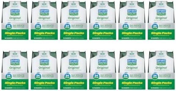 SmartMouth Original Activated Mouthwash - Adult Mouthwash for Fresh Breath - Oral Rinse for 24-Hour Bad Breath Relief with Twice Daily Use - Fresh Mint Flavor - 0.4 Fl Oz (120 Travel Packs)