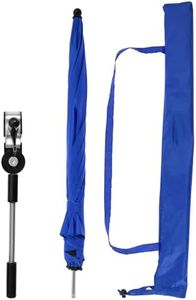 ZLHETWT 42 Inch Beach Umbrella with Universal Clamp 360° Adjustable Shade Umbrella with Large Opening Clip Portable Camping Chair Umbrella with Storage Bag for Beach Camping Chair Wheelchair