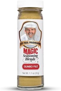 Chef Paul Magic Seasoning Blends Gumbo File | Authentic Gumbo Mix & Gravy Powder | Seasonings and Spices for Cooking Beef, Chicken & Seafood | Gravy Mix & Thickening Agent | 1.1 oz Bottle