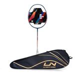 Li-ning Air-Force 78 G3 Carbon Fibre Strung Badminton Racket with Full Cover (78g, Navy/Silver/Orange)