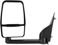 YITAMOTOR Left Driver Side Mirror Towing Mirror Compatible with 2003-2019 Chevy Express GMC Savana 1500 2500 3500 Manual Folding Manual Adjustment Door Mirror Black