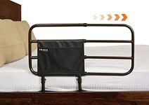 FOVERA Adjustable Bed Rail for Adults, Elderly & Seniors and Surgery Patients - Safety Assist Bar with Storage Pocket, Fits Any Bed & Eases Getting in & Out of Bed (Made in India)