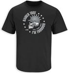 Raider Football Fans. Raider True 'Til The Day I'm Through. Black T-Shirt (S-5X) (Small)